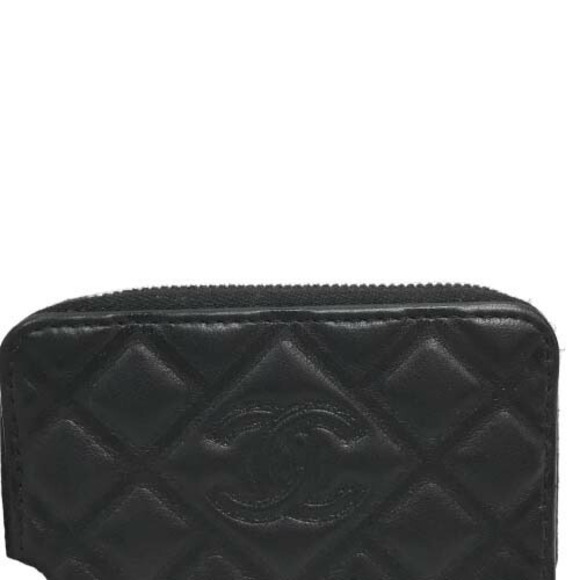 Chanel coin case lambskin black diamond CC matelasse rare line - Picture 10 of 16
